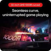 מסך מחשב גיימינג קעור ''LG UltraGear 32GS60QC QHD VA 180Hz 31.5