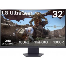מסך מחשב גיימינג קעור ''LG UltraGear 32GS60QC QHD VA 180Hz 31.5