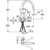 ברז למטבח GROHE דגם 31484001 ברז למטבח GROHE דגם 31484001