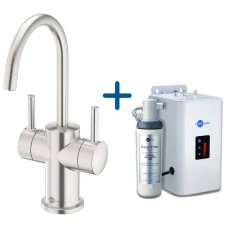 ברז מים חם-קר InSinkErator HC3010SS בגימור Brushed Steel + דוד מים חמים InSinkErator NEO
