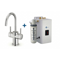 ברז מים חם-קר InSinkErator HC3010C בגימור כרום + דוד מים חמים InSinkErator NEO