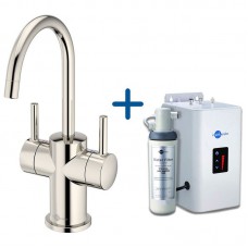 ברז מים חם-קר InSinkErator HC3010PN בגימור ניקל מוברש + דוד מים חמים InSinkErator NEO