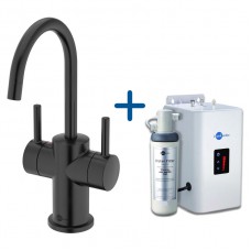 ברז מים חם-קר InSinkErator HC3010MBLK בגימור Matte Black + דוד מים חמים InSinkErator NEO