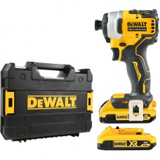 מברגת אימפקט נטענת DeWalt DCF809 18V XR Brushless כולל 2 סוללות 2.0Ah ומזוודה