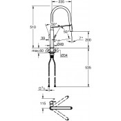 ברז נשלף למטבח GROHE Feel Professional