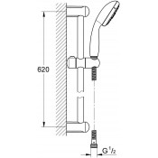 מוט קומפלט GROHE TEMPESTA 100 דגם 27795001