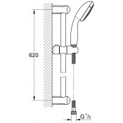 מוט קומפלט GROHE TEMPESTA 100 דגם 27794001