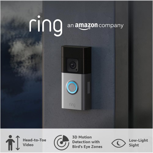 פעמון דלת חכם RING דגם BATTERY DOORBELL PRO פעמון דלת חכם RING דגם BATTERY DOORBELL PRO