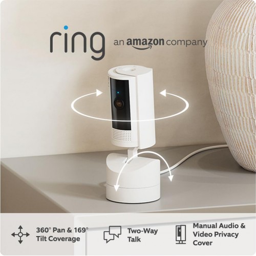 מצלמת אבטחה ביתית RING דגם PAN-TILT INDOOR CAMERA מצלמת אבטחה ביתית RING דגם PAN-TILT INDOOR CAMERA