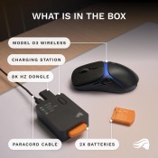 עכבר גיימרים אלחוטי GLORIOUS דגם O 3 WIRELESS BLACK
