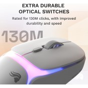 עכבר גיימרים אלחוטי GLORIOUS דגם O 3 WIRELESS WHITE