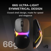 עכבר גיימרים אלחוטי GLORIOUS דגם O 3 WIRELESS BLACK