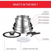 סט סירים ומחבתות 10 חלקים נירוסטה Tefal Ingenio Emotion 