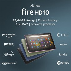 טאבלט 10 אינץ' (שנת 2021) AMAZON דגם FIRE HD10 64GB