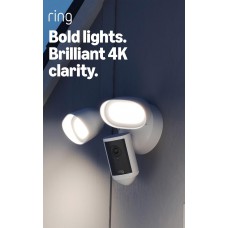 מצלמת אבטחה חיצונית RING דגם Floodlight Cam Wired Pro (2nd gen) White מצלמת אבטחה חיצונית RING דגם Floodlight Cam Wired Pro (2nd gen) White