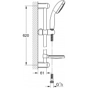 מוט קומפלט GROHE New Tempesta 100 דגם 27600001 מוט קומפלט GROHE New Tempesta 100 דגם 27600001