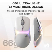 עכבר גיימרים אלחוטי GLORIOUS דגם O 3 WIRELESS WHITE