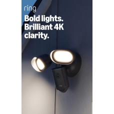 מצלמת אבטחה חיצונית RING דגם Floodlight Cam Wired Pro (2nd gen) Black מצלמת אבטחה חיצונית RING דגם Floodlight Cam Wired Pro (2nd gen) Black