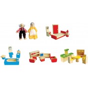 בית בובות דו קומתי מעץ VIGA דגם 56254 בית בובות דו קומתי מעץ VIGA דגם 56254