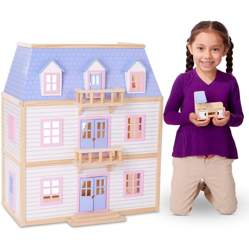 בית בובות תלת קומתי מעץ MELISSA & DOUG דגם 4588 בית בובות תלת קומתי מעץ MELISSA & DOUG דגם 4588