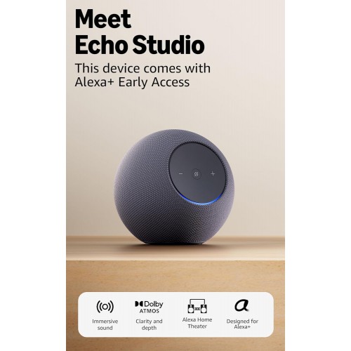 רמקול חכם AMAZON דגם ECHO STUDIO רמקול חכם AMAZON דגם ECHO STUDIO