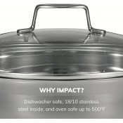 מחבת בישול SCANPAN בקוטר 28 ס"מ כולל מכסה זכוכית