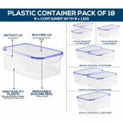 סט 9 קופסאות לאחסון מזון UTOPIA סט 9 קופסאות לאחסון מזון UTOPIA