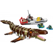 LEGO Jurassic World 76974 Brick-Built Mosasaurus Boat Mission