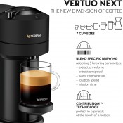 מכונת קפה קפסולות Nespresso Vertuo Next De'Longhi משולבת מקציף Aeroccino