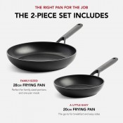 סט מחבתות 20 + 28 ס"מ KitchenAid 