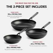 סט מחבתות 20 + 24 + 28 ס"מ KitchenAid 