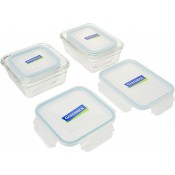 סט 4 קופסאות לאחסון מזון GLASSLOCK סט 4 קופסאות לאחסון מזון GLASSLOCK