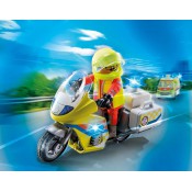 Playmobil City Life 71205 Rescue Motorcycle with Flashing Light