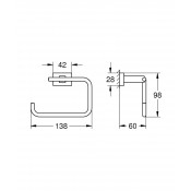 40507001 מחזיק נייר טואלט GROHE Essentials Cube