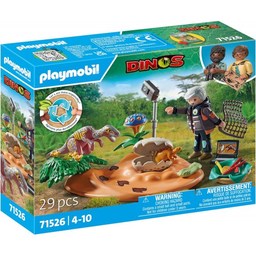 Playmobil Dinos 71526 Stegosaurus nest with egg thief Playmobil Dinos 71526 Stegosaurus nest with egg thief