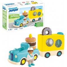 Playmobil Junior 71702 Doughnut Truck with Stacking and Sorting Feature