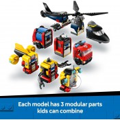 LEGO City 60462 Helicopter, Fire Truck & Submarine Remix