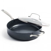 מחבת בישול כולל מכסה זכוכית בקוטר 28 ס"מ GREENPAN 