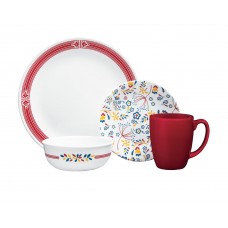 סט אוכל ל- 12 סועדים Corelle Signature Prairie Garden Red