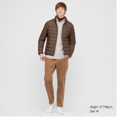 מעיל Uniqlo בצבע חום כהה לגברים ללא כובע