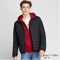 מעיל Uniqlo בצבע שחור לגברים ללא כובע