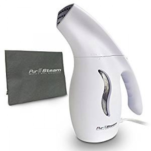 PurSteam Fabric Steamer Commercial Grade For Home and Travel Fast-Heat Aluminum Heating Element With Travel Pouch 
